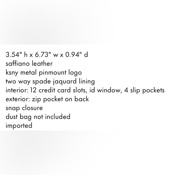 Kate Spade Large Slim Bifold Wallet Chalk Pink - Picture 5 of 5